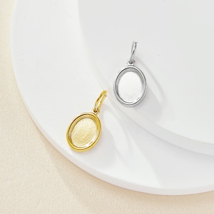 Andenken Muttermilch Edelstahl Oval Lünette Anhänger Einstellungen, minimalistische Vergoldete 304L Charme, 0,5 MM Tiefe DIY Zubehör 1421219
