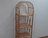 60 quot tall rattan shelf wicker Furniture wood bookcase cabinet planter stand bathroom shelves Vinyl record storage rattan Furniture