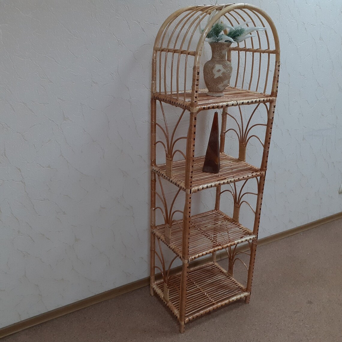 Estante de ratán de 62 de altura / muebles de mimbre / | Etsy