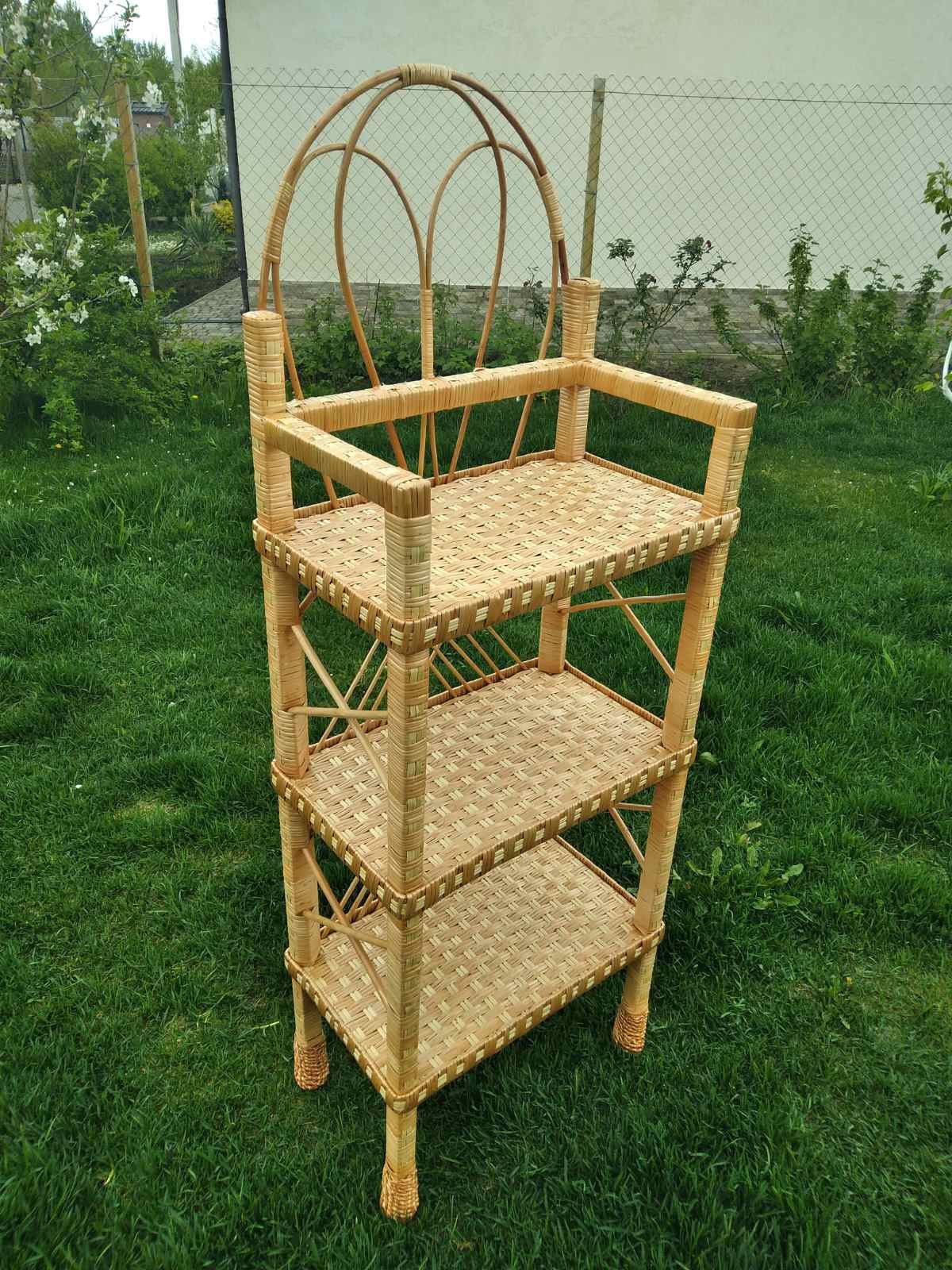 54 hoch Rattan Regal / Weiden Möbel / Holz Bücherregal Etsy