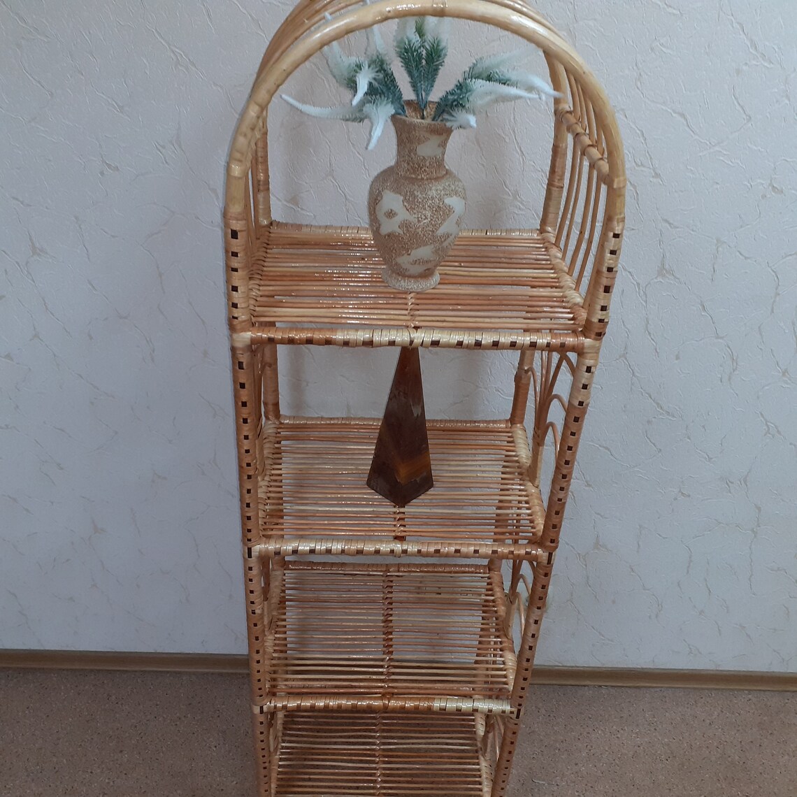 Estante de ratán de 62 de altura / muebles de mimbre / | Etsy