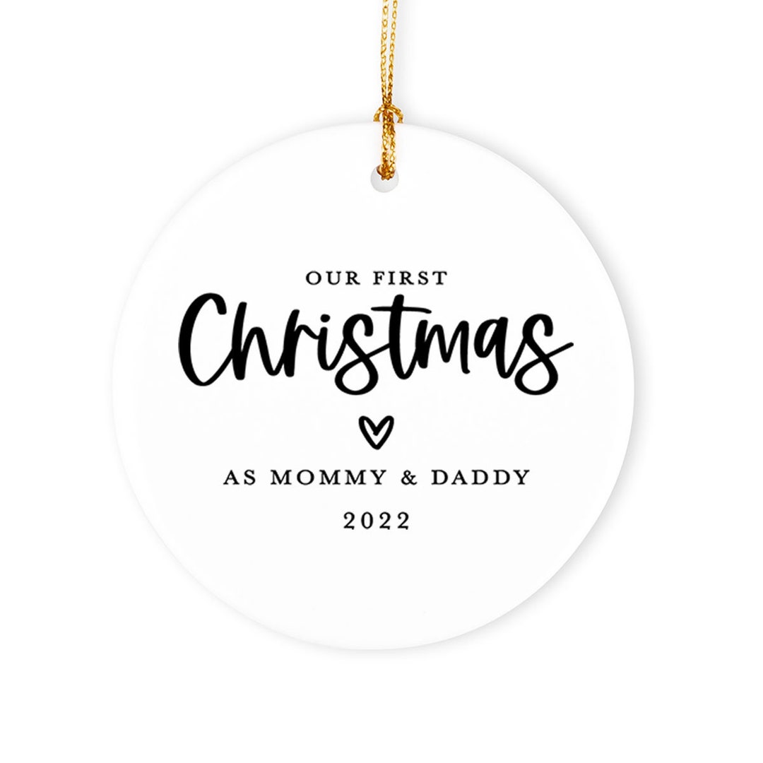 Our First Christmas as Mommy and Daddy 2022 Porcelain Ceramic - Etsy