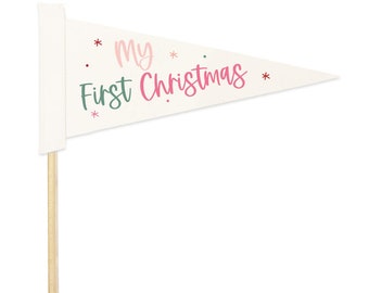 Christmas Pennant Flag, My First Christmas, Kids Christmas Felt Pennant Banner, Holiday Christmas Flags Decor, , Photo Prop, Gift Ideas