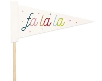 Christmas Felt Pennant Flag, Fa La La Pennant, Kids Christmas Pennant Banner, Christmas Decor, Stocking Stuffer, Photo Prop, Gift Ideas