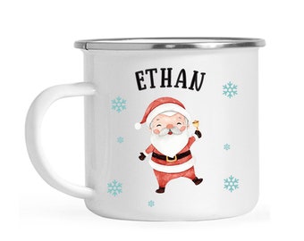 Kids Hot Cocoa Christmas Mug Personalized  Hot Chocolate Mug Personalized Christmas Gift for Kids, Boys, Girls, Stocking Stuffer Santa Mug