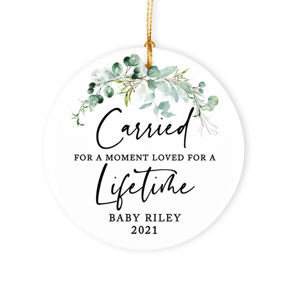 Personalized Miscarriage Ornament Custom Baby Memorial Gift Etsy