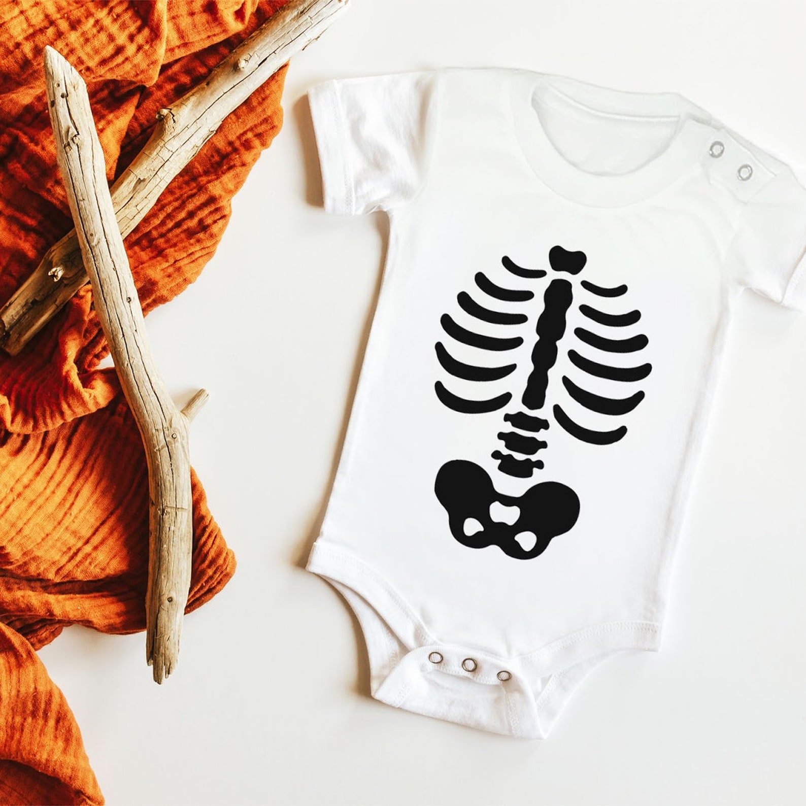 skeleton newborn onesie