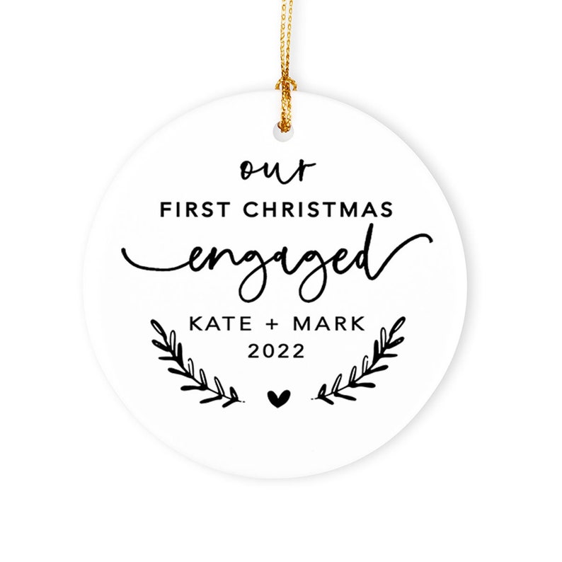 Personalized Our First Christmas Engaged Ornament Keepsake - Etsy