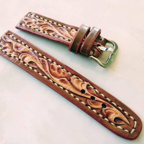 tooled apple watch band