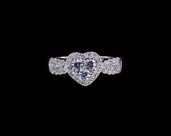 Heart shape diamond ring, Heart diamond ring, heart shaped ring, real diamond ring, Heart Shape Diamond Engagement Ring