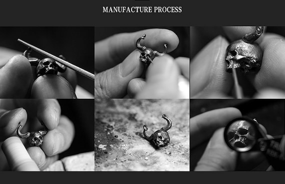 Anello Fatto A Mano In Argento Sterling 925 Con Teschio Di Corvo Vichingo | Gioielli Vichinghi - Foto 10