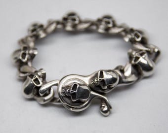 GABORATORY BRACELET With Skull Heads and Bull Dogs - Etsy