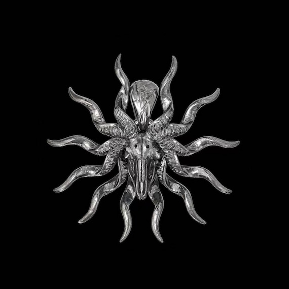 Cthulhu Mythos Massive Solid Silver Pendant Gothic Artwork Lovecraft Ring Octopus Viking Ocean Sea Creature Tentacle Animal Talisman Pendant