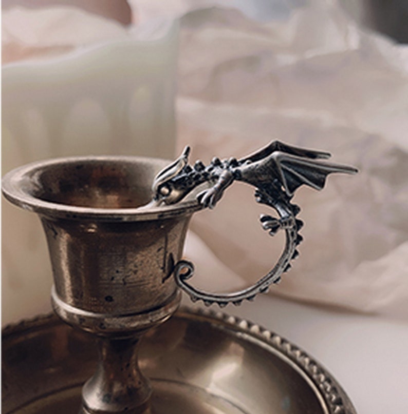 Dragon Ear Clip Ear Cuff Handmade Gothic Dragon Ear Wrap 925 Sterling Solid Silver Dragon Pet Ear Stud Ear Cuff Animal Ear Cuff Earring