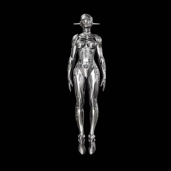 空山基 セクシーロボット フローティング フィギア シルバー 空山基 Sexy Robot Floating 1/4 Scale | gallery21