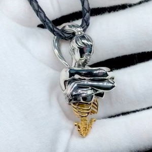 Hajime Sorayama Inspired Sterling Silver Anatomical Woman Pendant