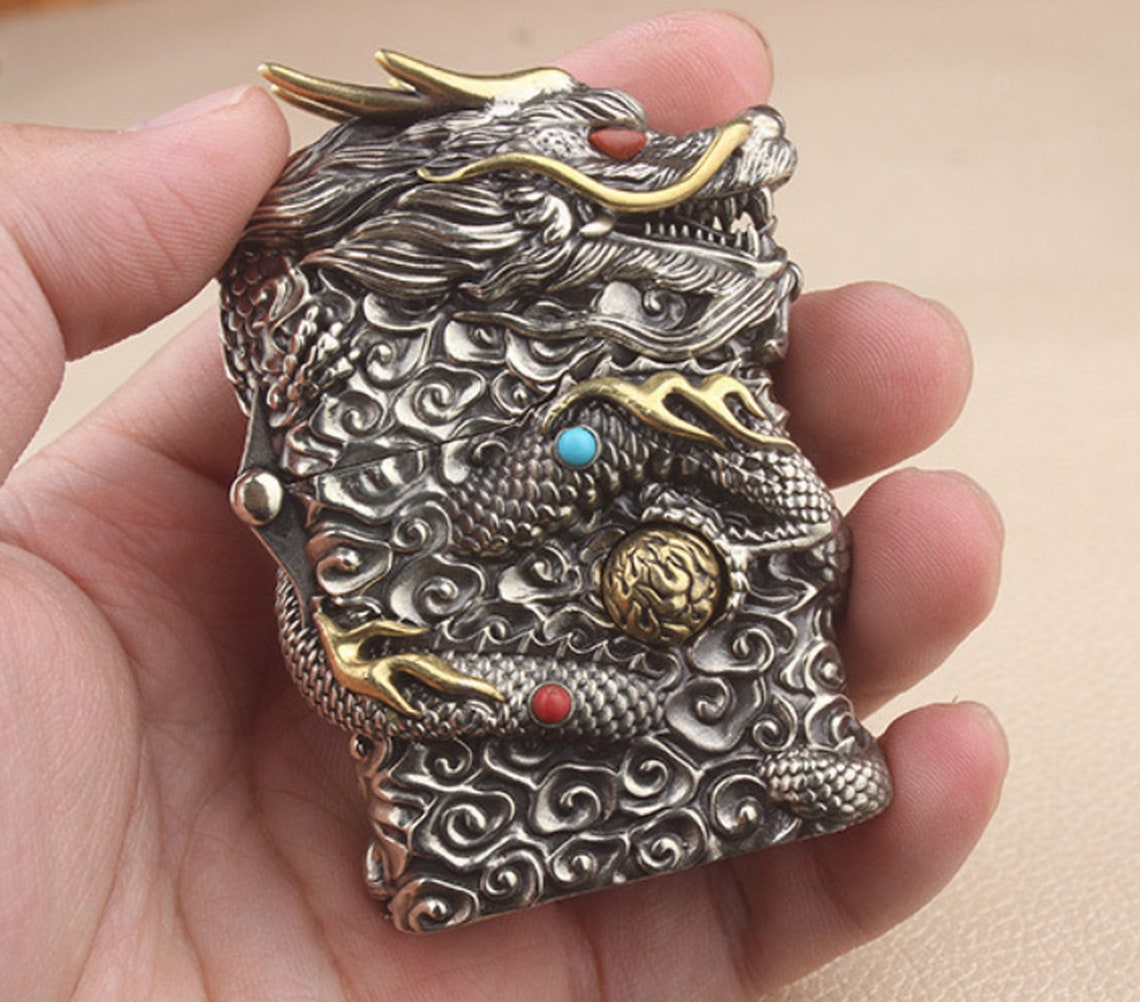 Dragon Lighter Case Shell MOVABLE Ball 3D Dragon Lighter Etsy