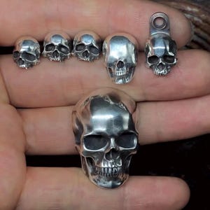 Schedel zilveren broche conchos schedel stud biker conchos handgemaakte versiering schroef terug klinknagel steampunk tas riem portemonnee schedel decor stud