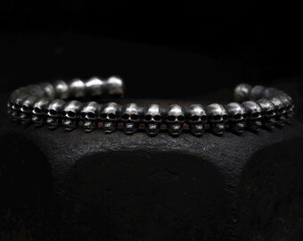 Silver Skull Bracelet Handmade Mens  24K gold  Skulls Bracelet Chain Goth Unisex Vintage Antique Finish  Solid Silver Skull Biker Bracelet