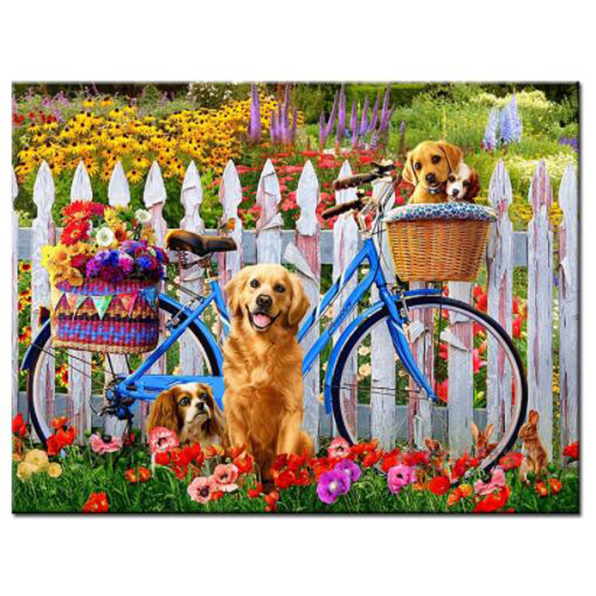 Diy Diamond Painting Golden Retriever Full Round Square Drill Etsy