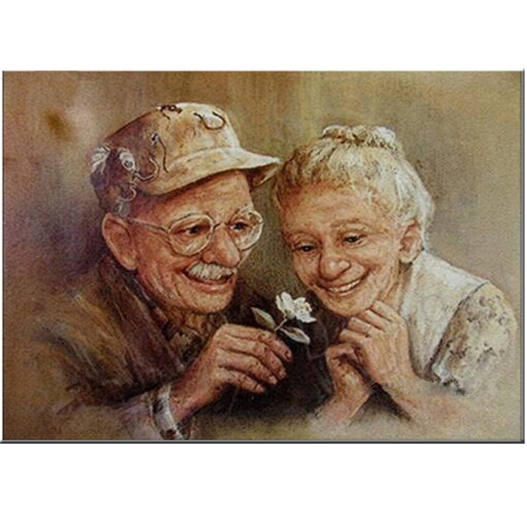 Old Couple Diy Diamond Painting Cross-stitch Full Drill Mosaic 5D ...