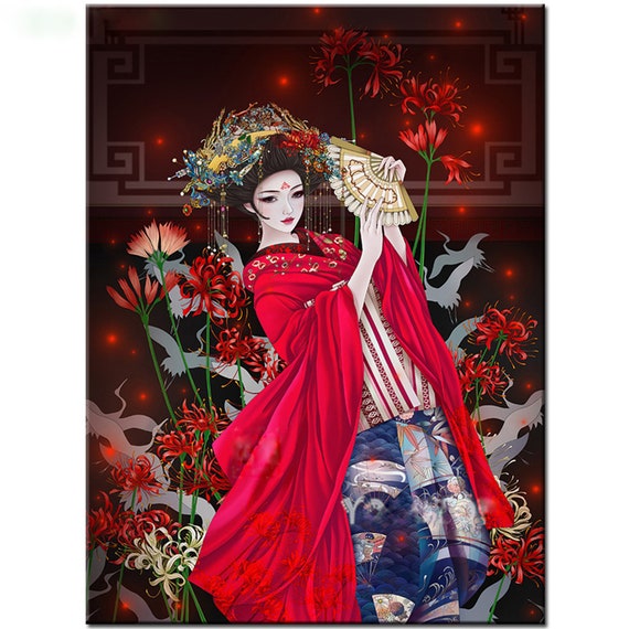 Pintura de diamantes bordados de 5d Diy Antiguos cuadros de belleza chinos  punto de cruz Mosaico de decoración de la casa 'cuadrado' y taladro  'redondo' -  México