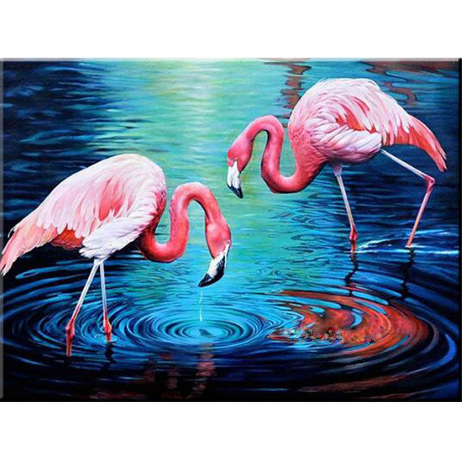 5D Full Drill Diamond Painting Flamingo Cross Stitch Craft Embroidery Wall Decor