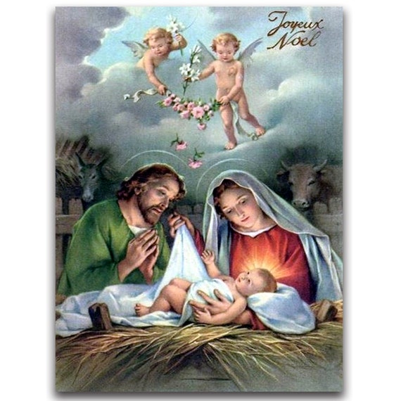 Bethlehem Scene Diamond Painting Rhinestones Mosaic Christmas Religious  Decor