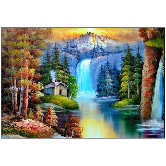 Small Waterfall - Landscapes 5D Diamond Paintings