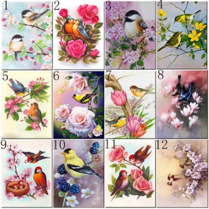 Diamond Embroidery Birds flowers 5D DIY Diamond Paintings Cross Stitch Full Diamond Mosaic home Decorative