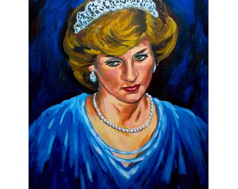 Princess Diana Embroidery | Painting of Princess | Hand Stitched 15.7 ...