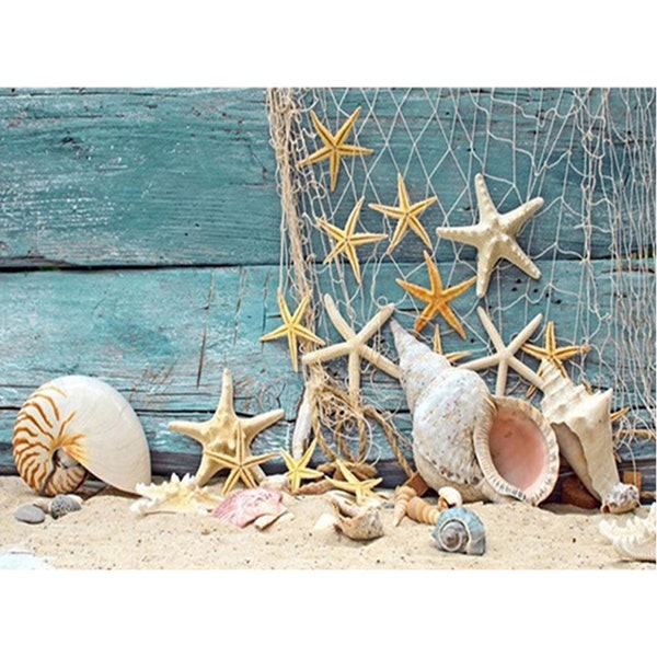 5D Diy Diamond Embroidery Conch and starfish Diamond Painting Cross Stitch Kits Full Diamond Mosaic Crafts Home Decor