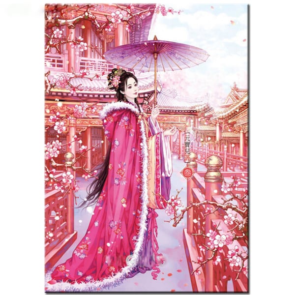 5D Full diamond painting Snow appreciation classical beauty diy embroidery Oriental woman Decor Cross Stitch puzzle