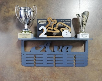 Personalized Wood Medal Hanger: Custom Sports Medal Display