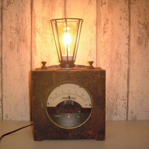Vintage, industriële, lamp, kado, edison,