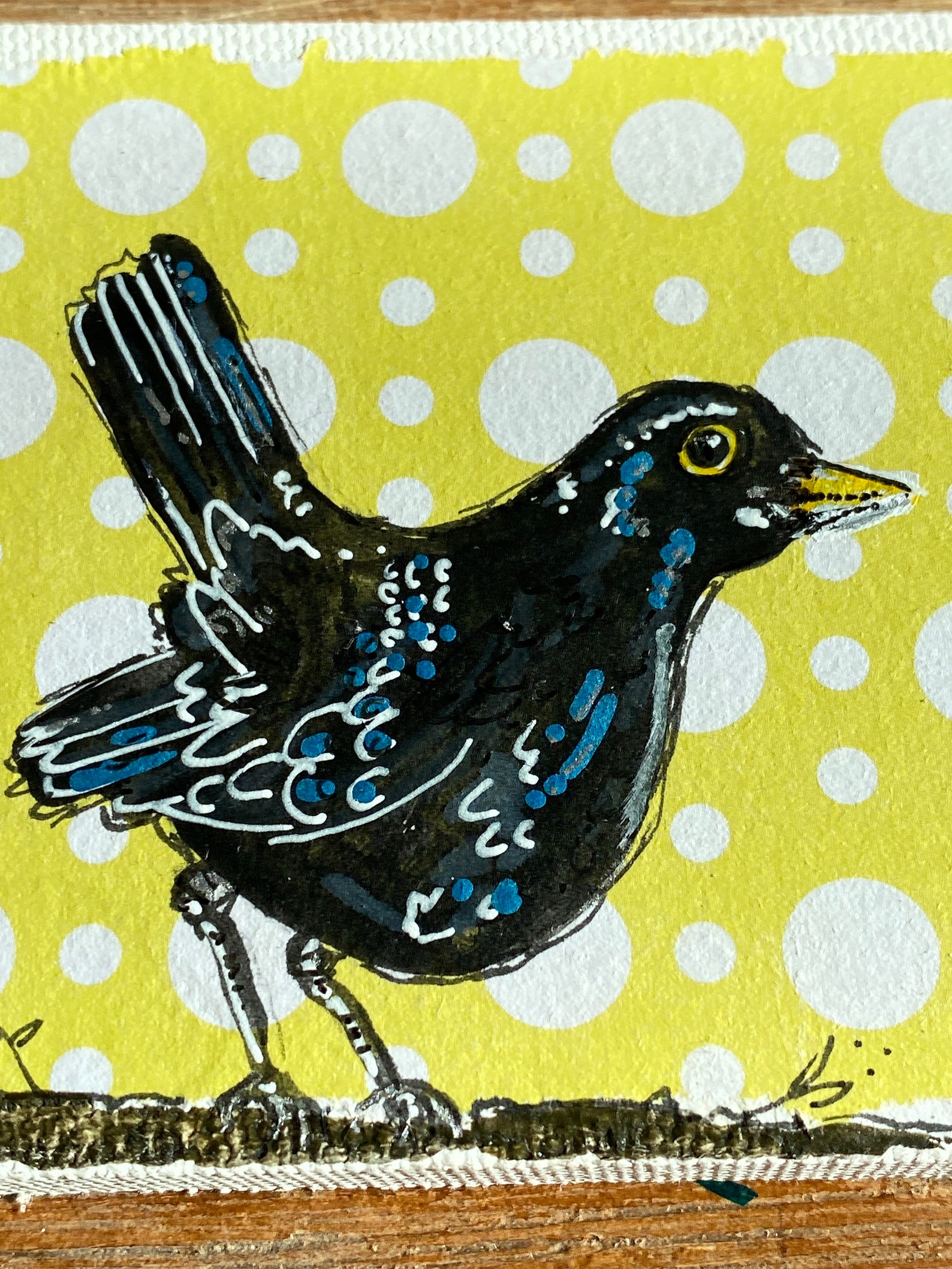 Blackbirds Blackbird Gifts Animal Art Blackbird on Canvas Etsy