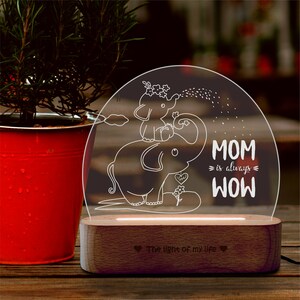 ZOCI VOCI Mom is Wow Mothers Day Gift Lamp image 3