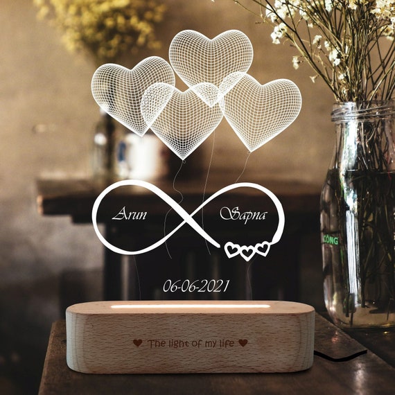 3d heart lamp deals
