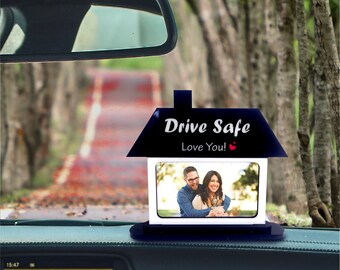 Car Photo Frame - Carlit | Personalized Insertable Picture Frame with Glow & Drive Safe Message by ZOCI VOCI | Birthday Gifts