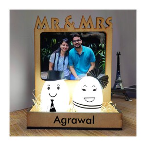 ZOCI VOCI Happy Marriage - Personalized Lamp for Couples | Valentines Day Gifts