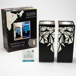 Telepathy® Friendship Lamp® - Raining Diamonds - Long Distance Wi-Fi Touch Lamps with Lifetime Free Subscription image 5