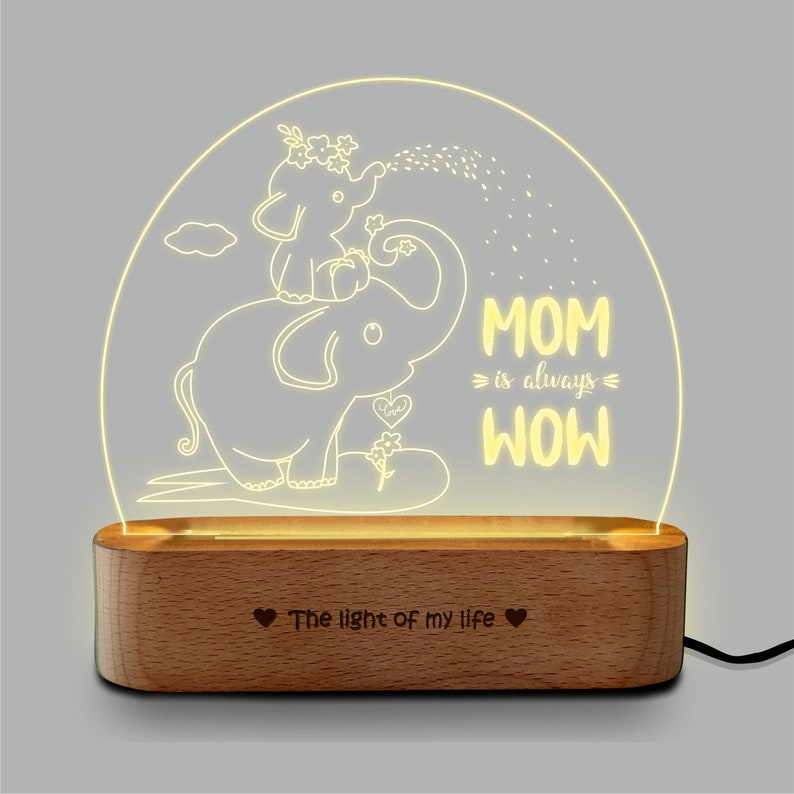 ZOCI VOCI Mom is Wow Mothers Day Gift Lamp image 4