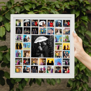 Viaje a la vida – Marco de fotos collage Reviviendo todos los recuerdos / Foto regalo para aniversario de bodas