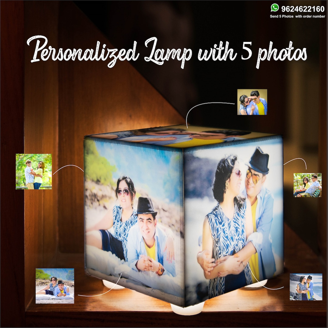 ZOCI VOCI Birthday Gift | Personalised Photo Lamp With 5 Photos | Best ...