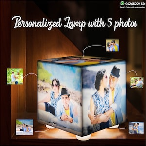 ZOCI VOCI Birthday Gift | Personalised Photo Lamp with 5 photos | Best Anniversary Gifts for Husband and Wife