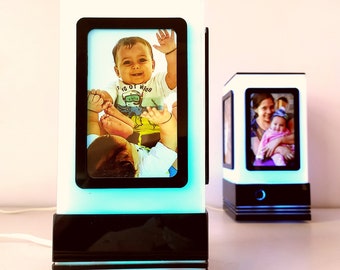 Telepathy® Friendship Lamp® With 4 Insertable Photos | Wi-Fi enabled Long Distance Lamps | Tap on One Other Lights Up No Matter the Distance