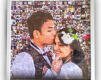 Memorabillia mosaic photo frame – 30 photos | Best Gift for Couple | Reliving All Memories | Photo Gift for Wedding Anniversary