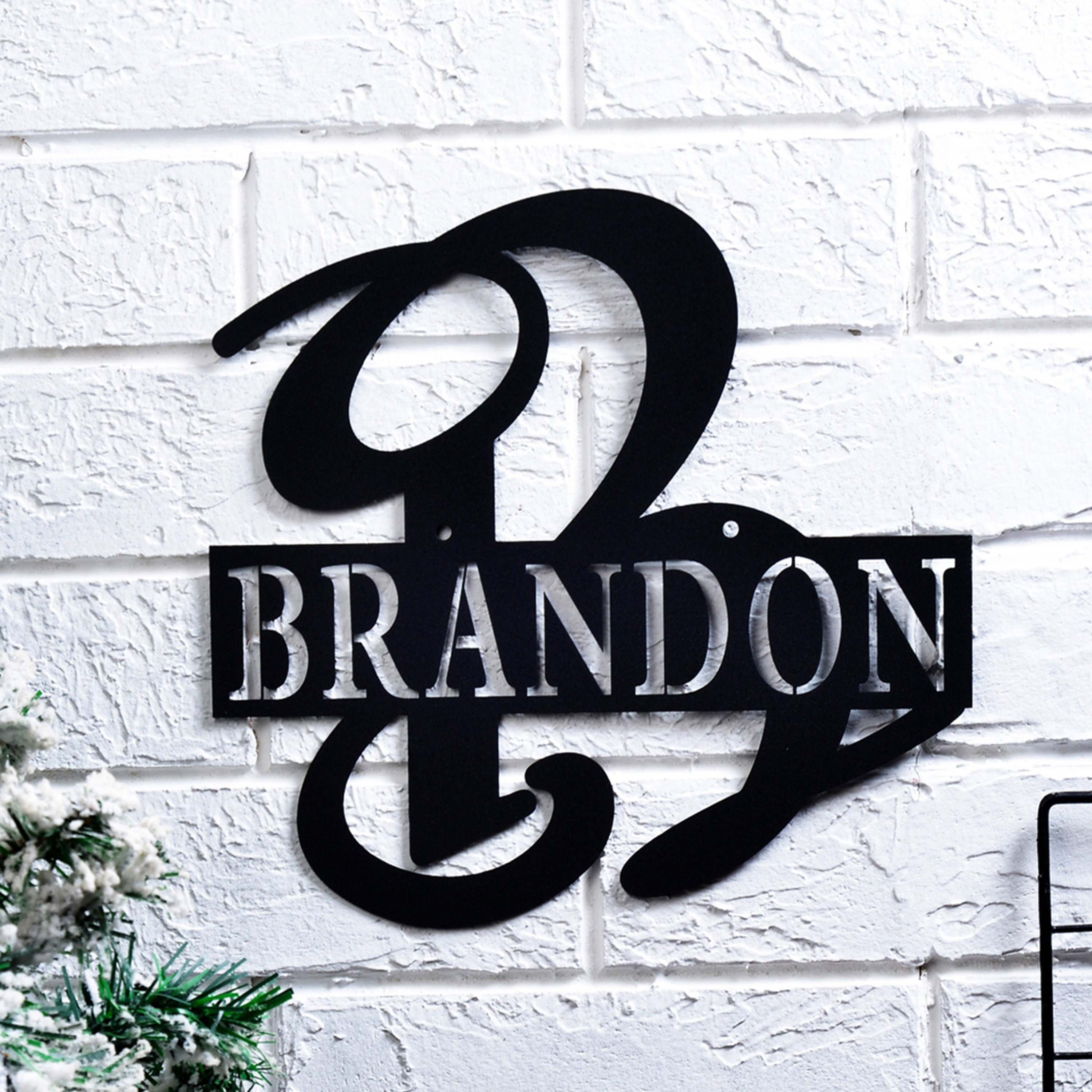 Personalized Metal Family Name Sign: Custom Wall Decor - Etsy