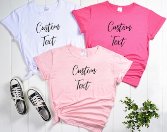 Personalized Cotton T-Shirt: Custom Text Shirt