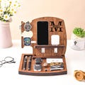 Personalized docking station, iPhone charging stand, Anniversary Mens, birthday gift, Gift for Him, boyfriend gift, Gift for Men, gift